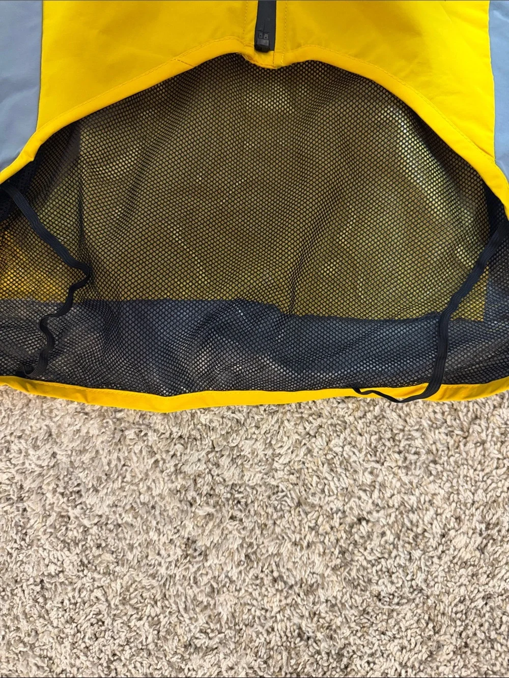The Do-Gooders Dog Raincoat Yellow & Gray Dog- XL